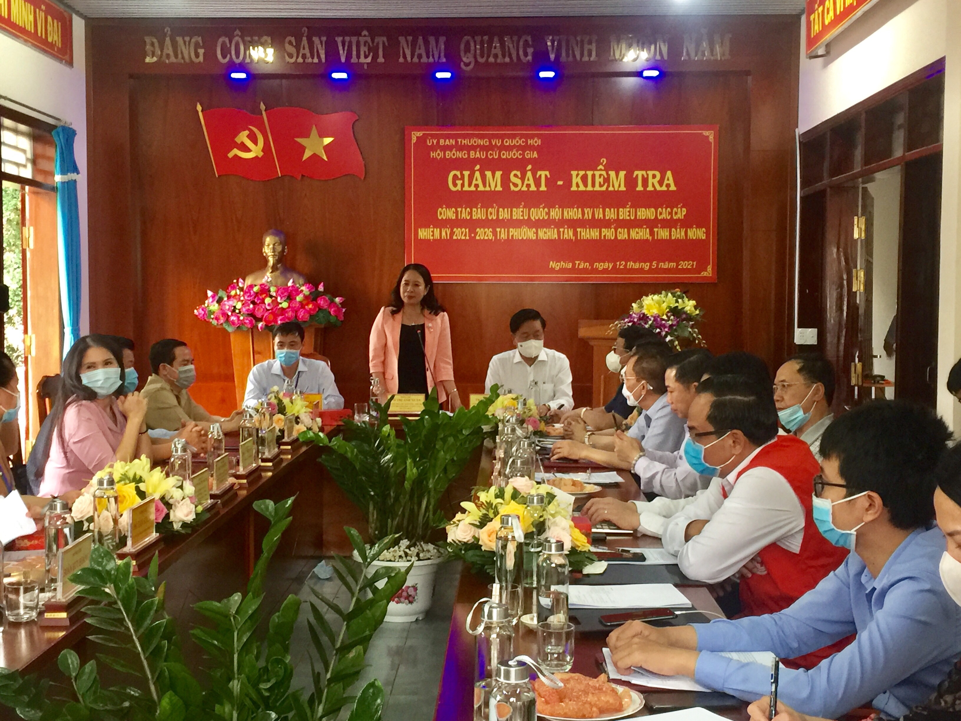 Phó chủ tịch nước Võ Thị Ánh Xuân giám sát, kiểm tra công tác bầu cử tại Đắk Nông